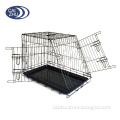 2 Doors Car Version Slanted Pet Dog Carrier Cages Puppy Dog Cage Crates